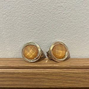 Vintage clip on earrings round cute